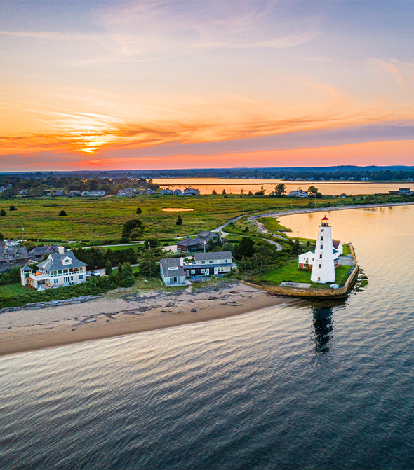 Fairfield County Connecticut Coastal View At Sunset